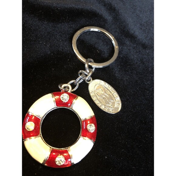 Princess Cruise Lines Red Enamel Key Chain Ring. Luxury Passenger Liner. - Picture 3 of 9
